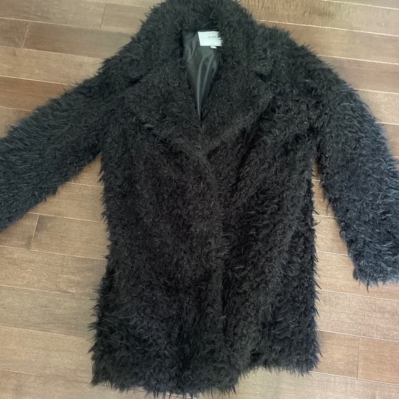 Ichi black faux fur jacket - Picture 1 of 2